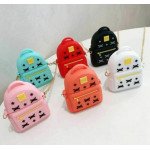 Wholesale Cute Design Cartoon Silicone Cover Skin for Airpod (1 / 2) Charging Case with Chain (Backpack Pink)